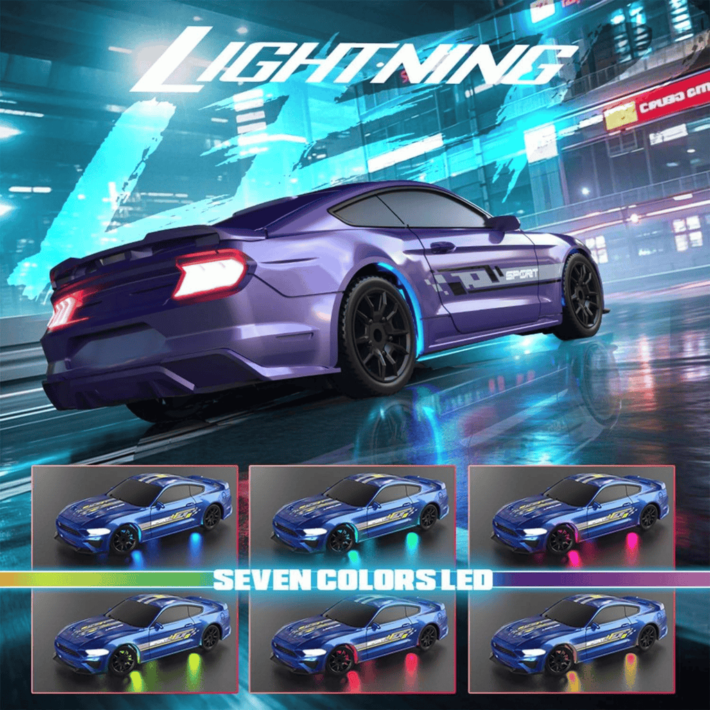 Krishiv RCS Desktop Drifter 1:43 — App Controlled 4WD 15km/h RC Drift Car with LED Lights