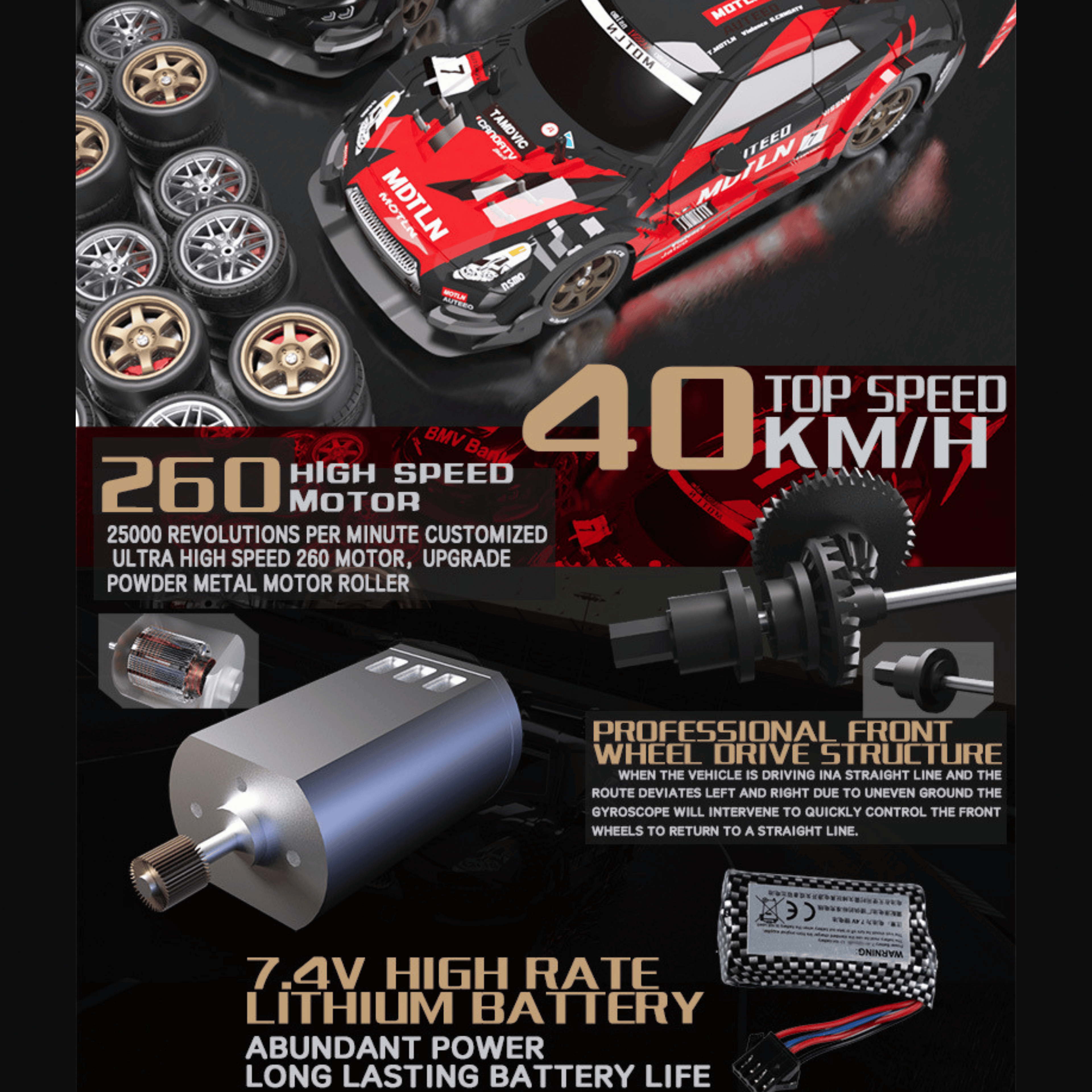 Krishiv RCS Drift King 1:16 — 4WD ESP Gyro 30km/h RC Car