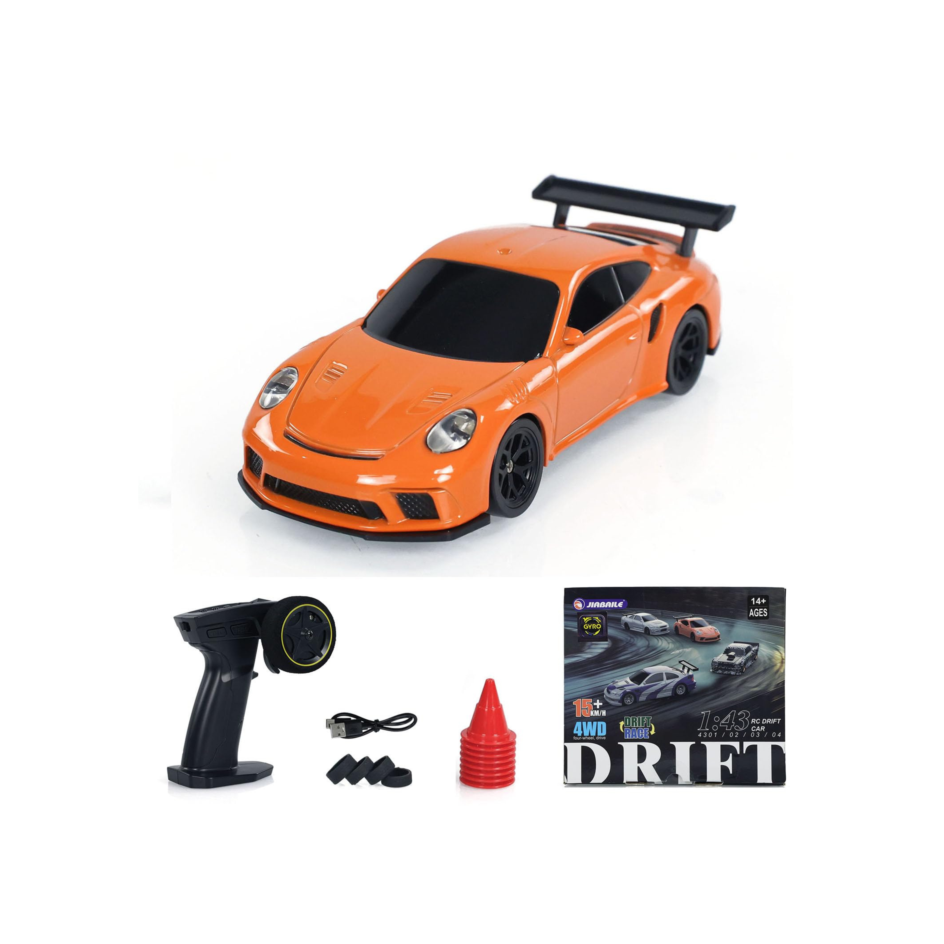 Krishiv RCS Gyro Drifter 1:43 — 4WD High Speed with Drifting Cones