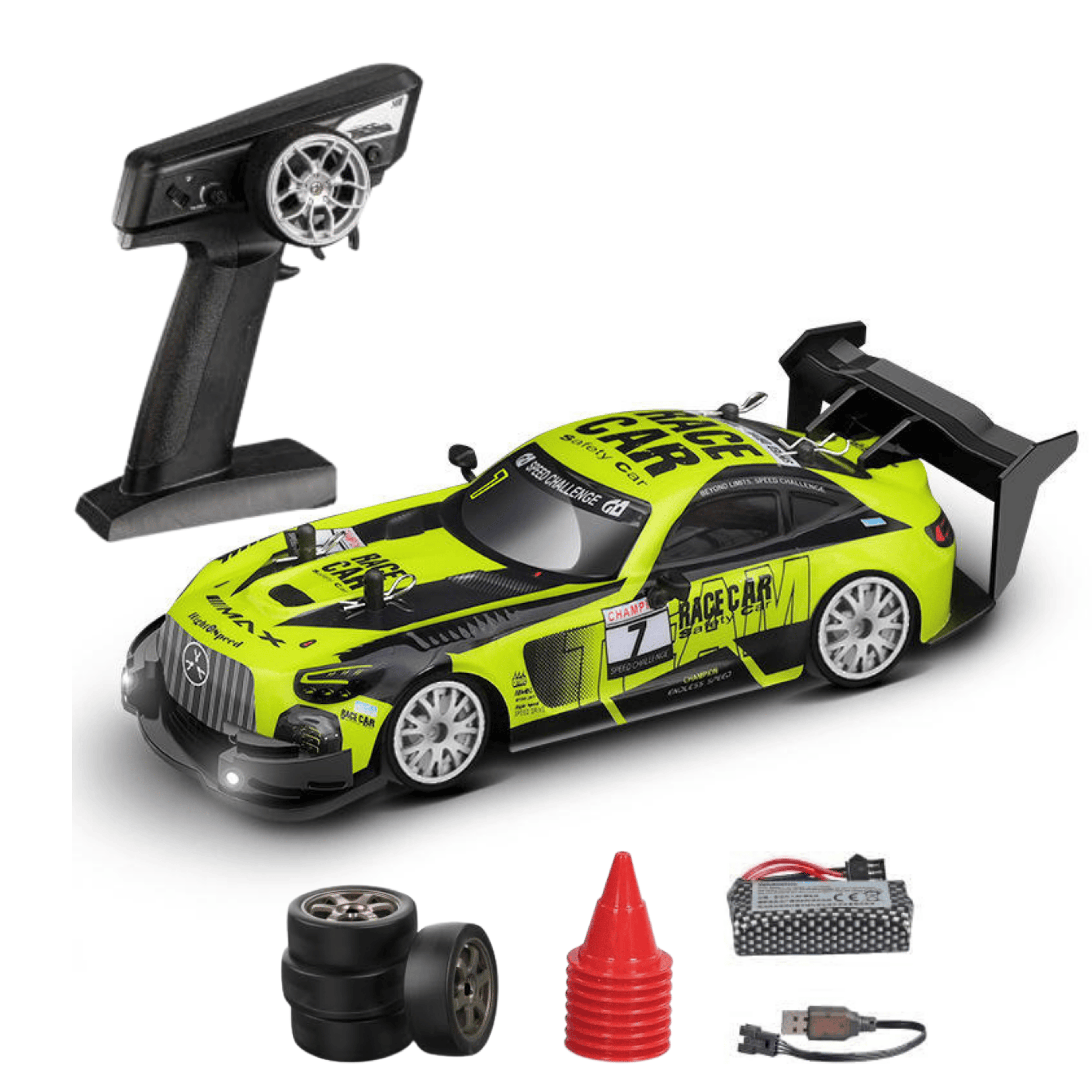 Krishiv RCS 1:16 Scale RC Drift Car 4WD with ESP Gyro Stability System 2.4GHz Proportional Control LED Lights High Speed 30 km/h Remote Control Car for Kids and Adults