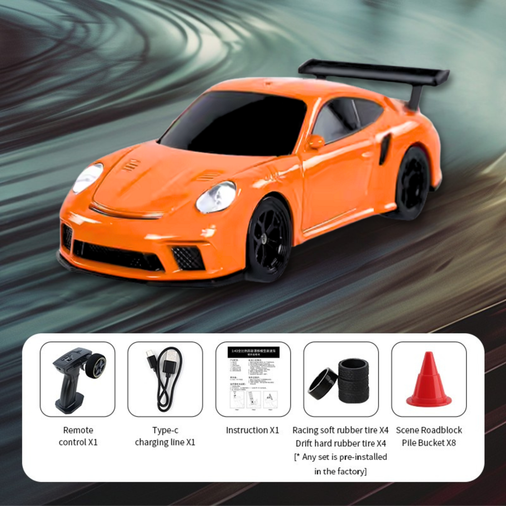 Krishiv RCS Gyro Drifter 1:43 — 4WD High Speed with Drifting Cones