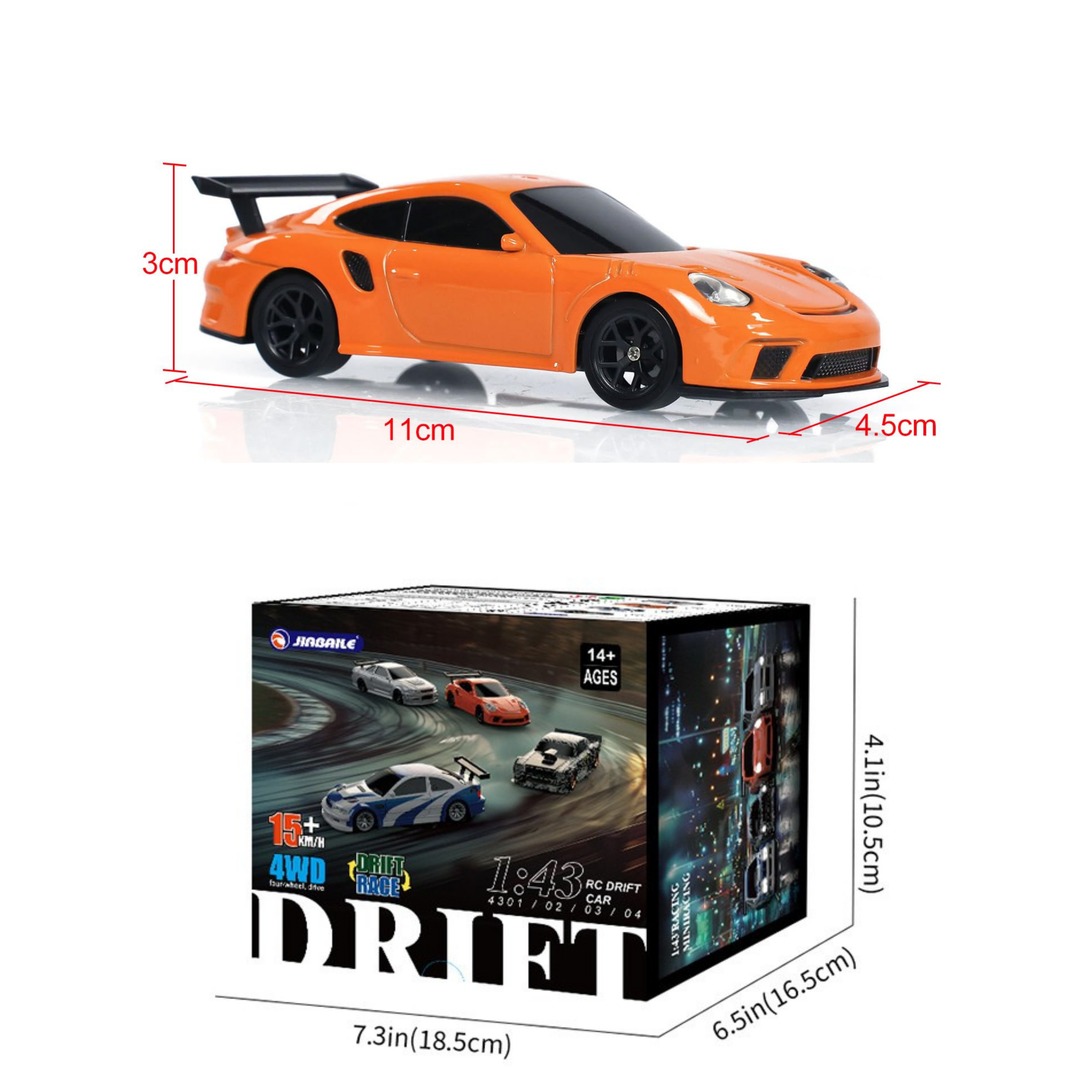 Krishiv RCS Gyro Drifter 1:43 — 4WD High Speed with Drifting Cones