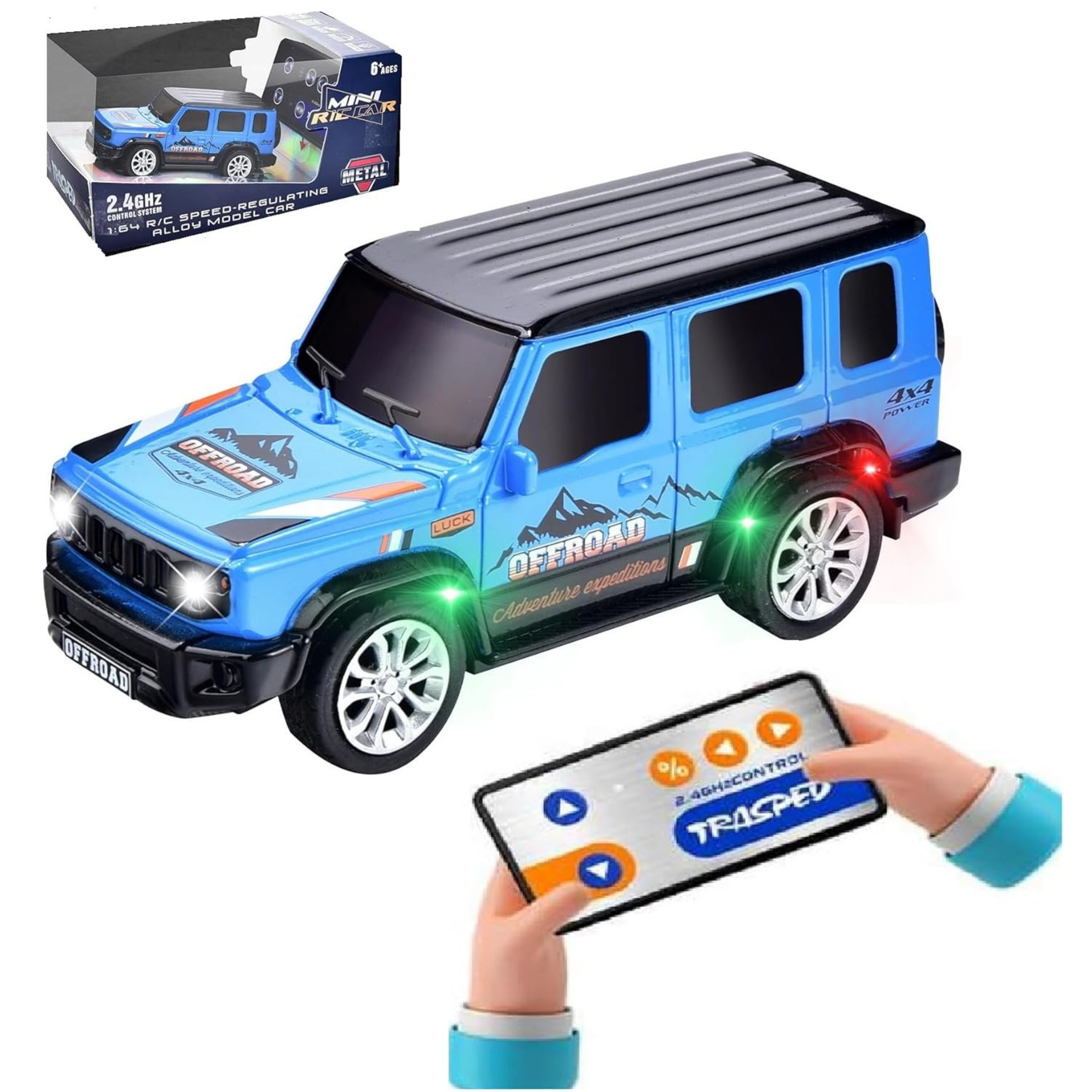 Krishiv RCS Diecast Mini Racer 1:64 — Metal Body 2.4GHz RC Car