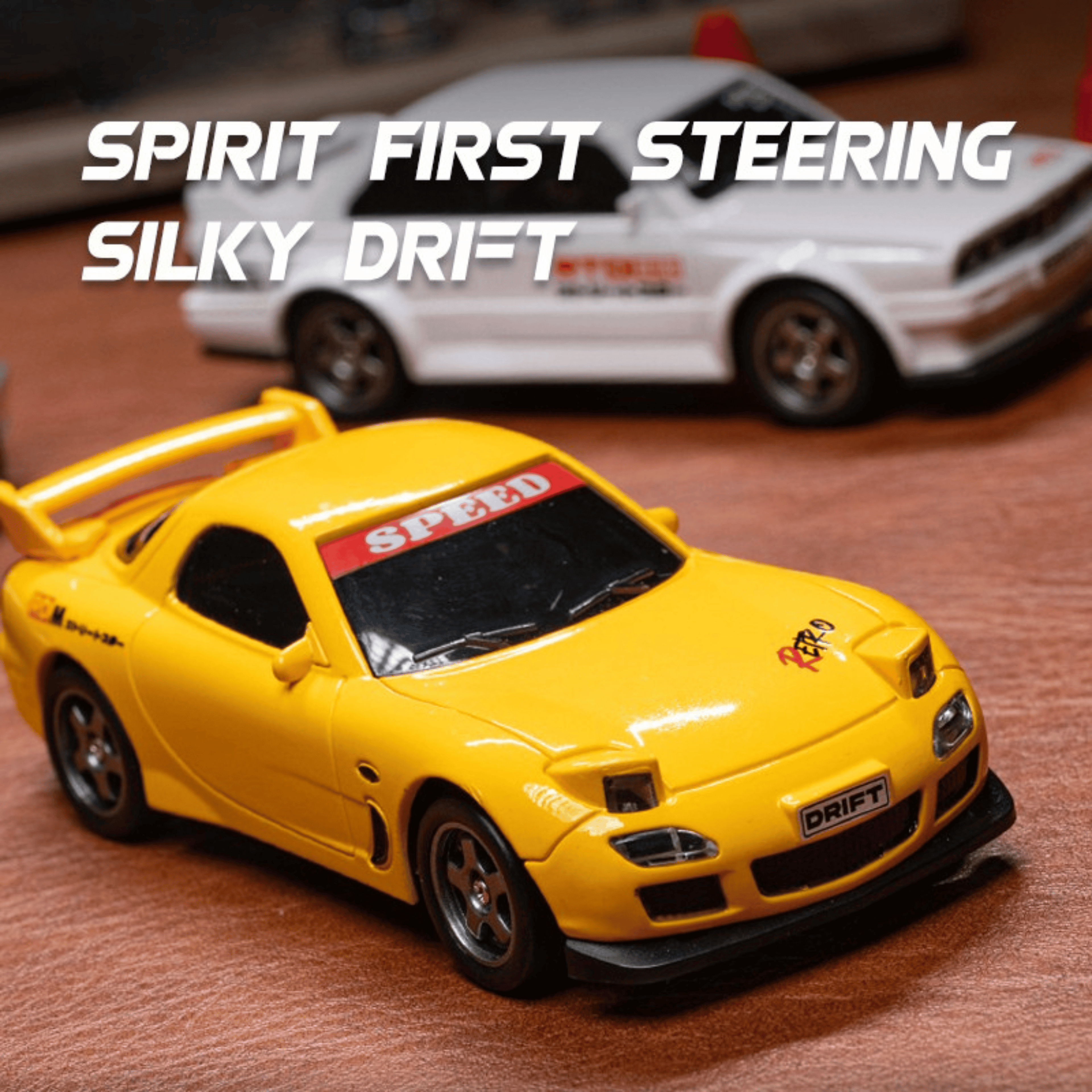 Krishiv RCS RC Drift Car for Kids Adults - 1:43 Scale 4WD Proportional Steering Remote Control Car with LED Lights High Speed 25km/h Toy Gift