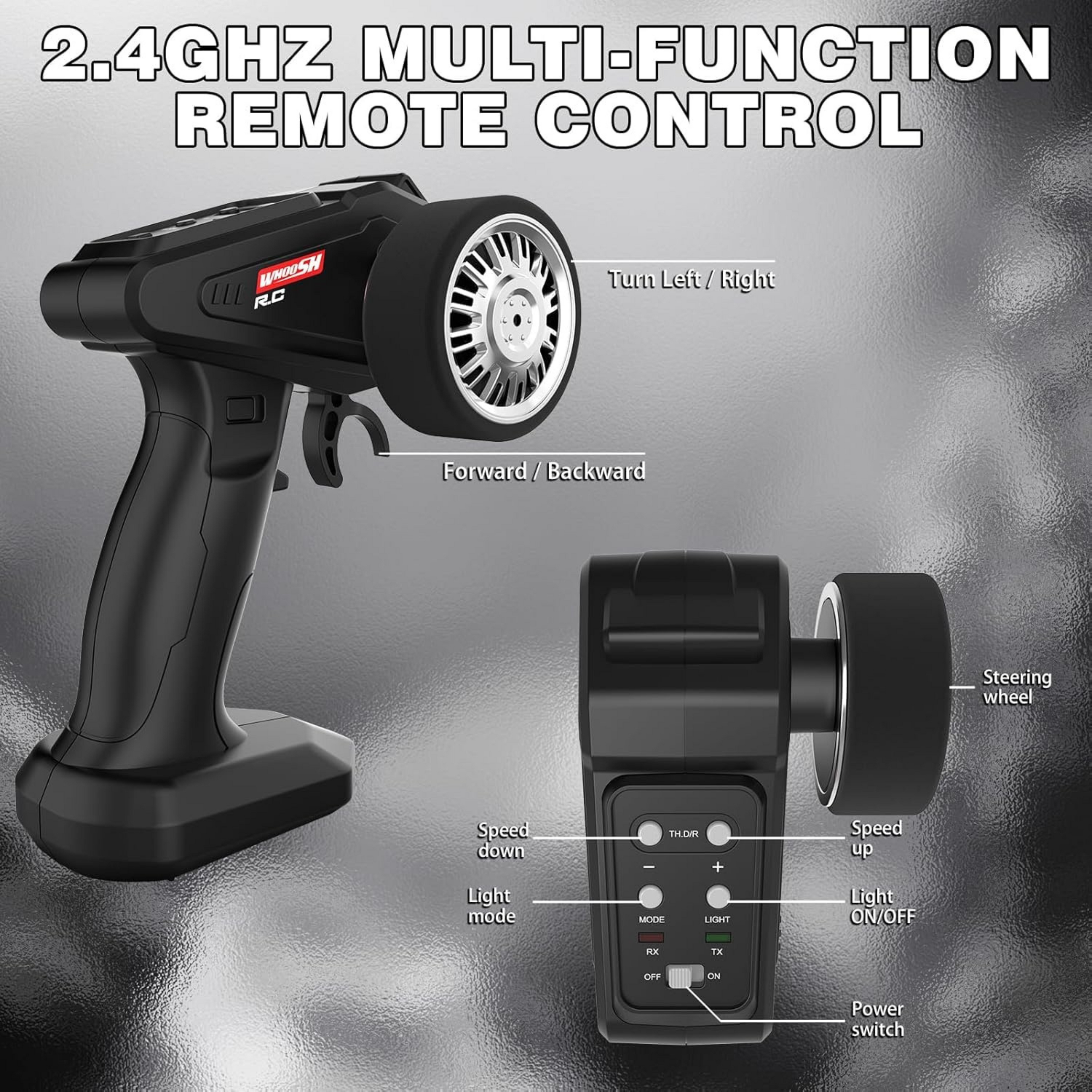 Krishiv RCS RC Drift Car for Kids 6-12 - 1:16 4WD High Speed 30km/h Remote Control Car with LED Lights Rechargeable Battery Extra Drift Tyres Track Cones Wrench Toy Car Gift