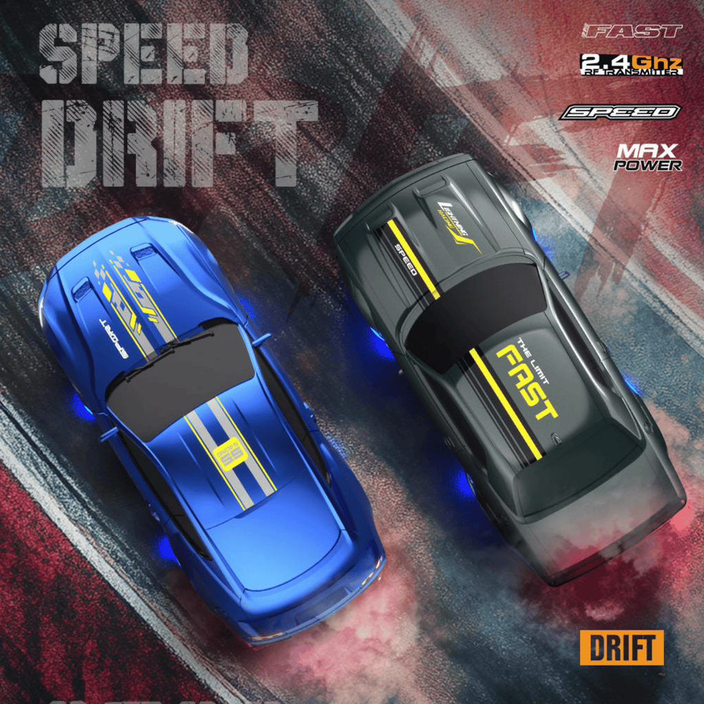 Krishiv RCS Desktop Drifter 1:43 — App Controlled 4WD 15km/h RC Drift Car with LED Lights