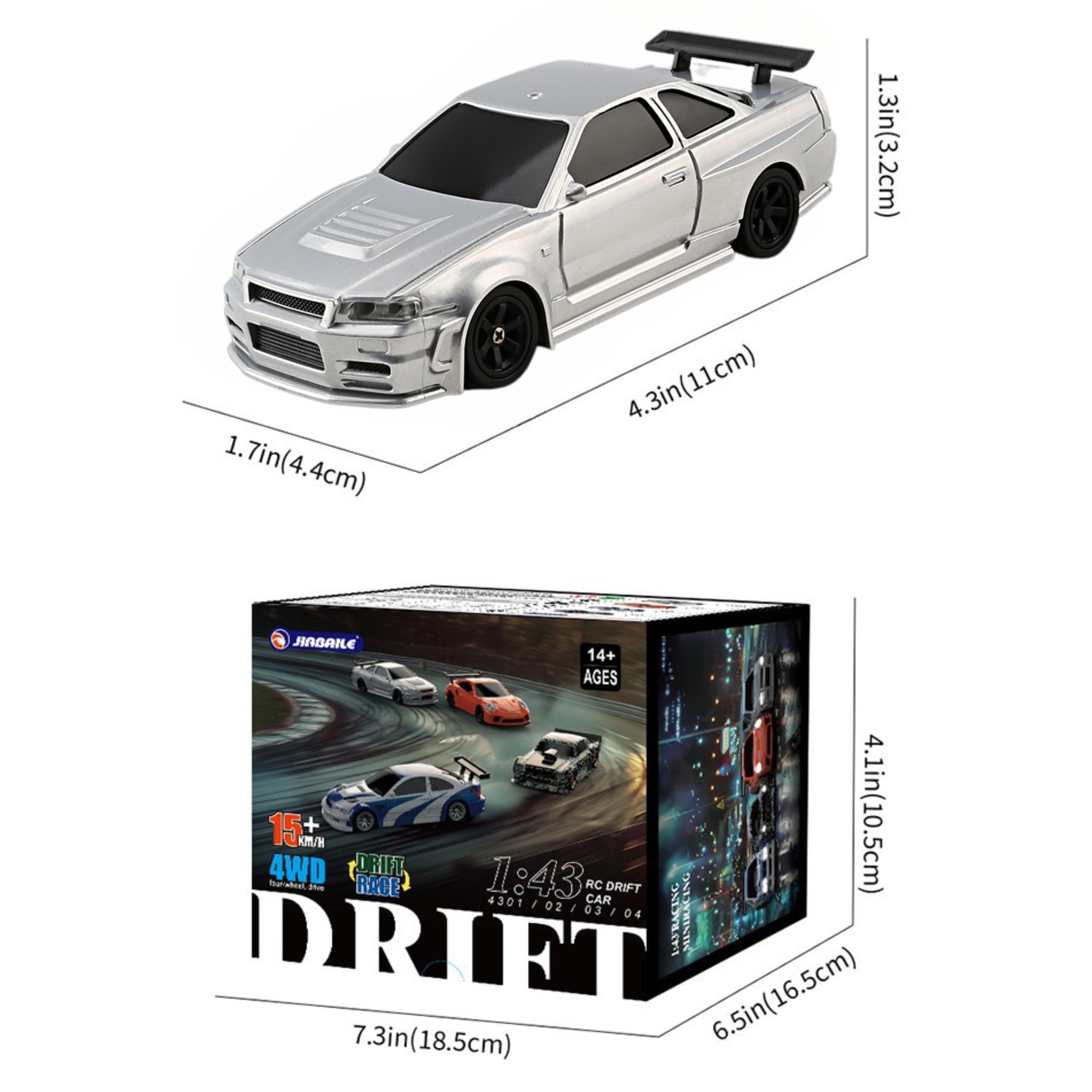 Krishiv RCS Mini Drifter 1:43 — Full Proportional 2.4GHz Indoor RC Car