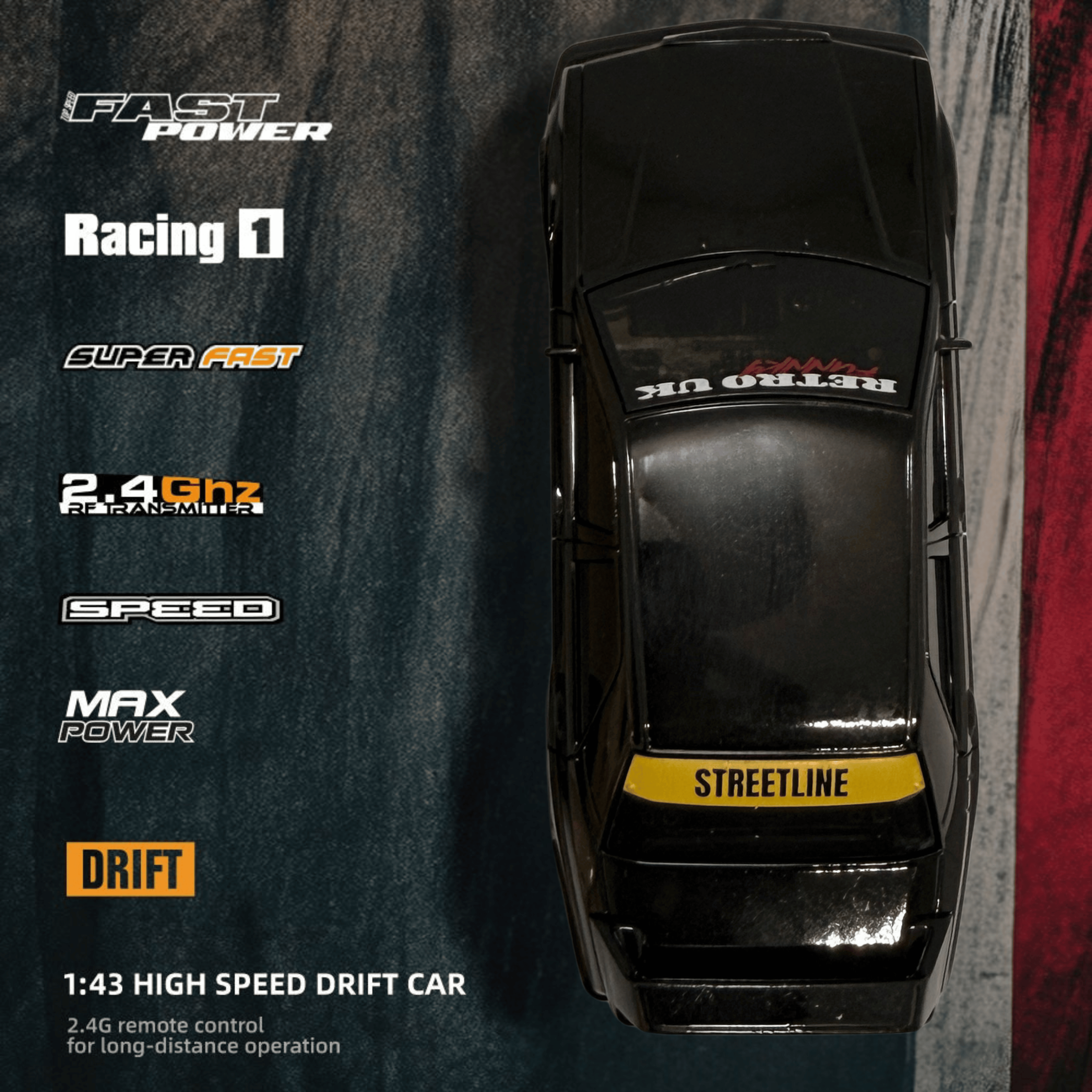 Krishiv RCS Desktop Drifter 1:43 — 4WD Proportional 25km/h
