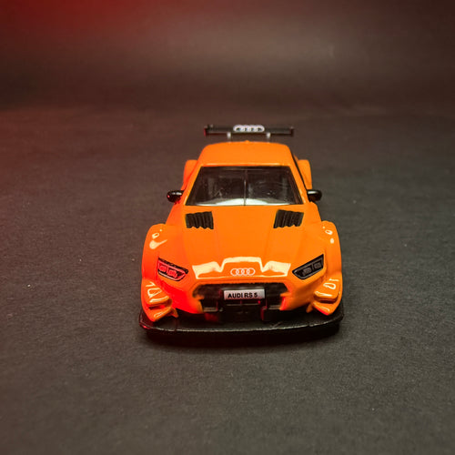 CCA Audi RS5 Racing 1:64 Premium Diecast — Orange | DTM Livery | Metal Body | Collector's Edition