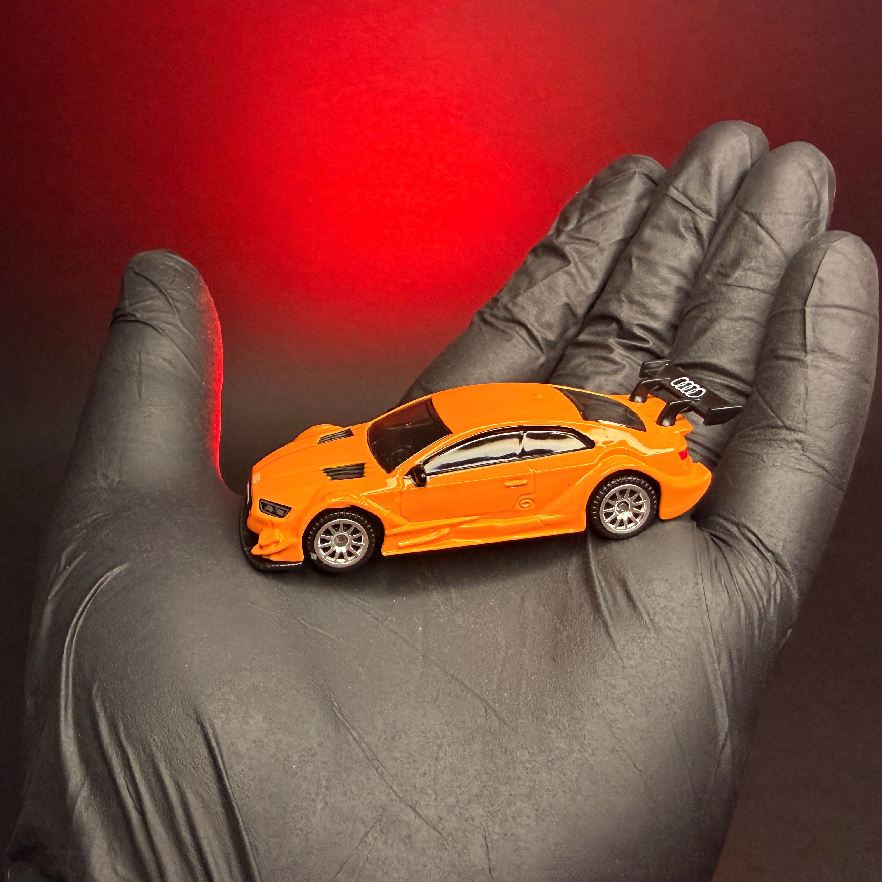 CCA Audi RS5 Racing 1:64 Premium Diecast — Orange | DTM Livery | Metal Body | Collector's Edition
