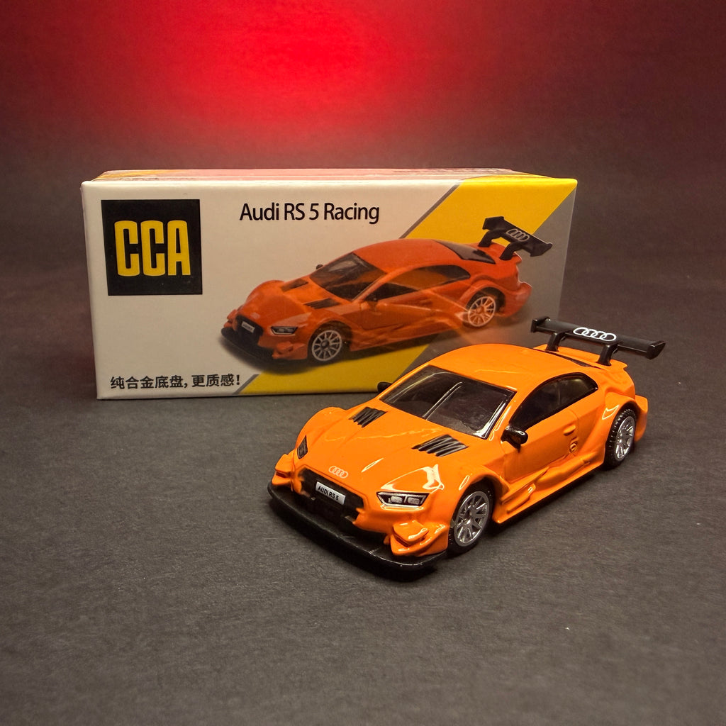 CCA Audi RS5 Racing 1:64 Premium Diecast — Orange | DTM Livery | Metal Body | Collector's Edition