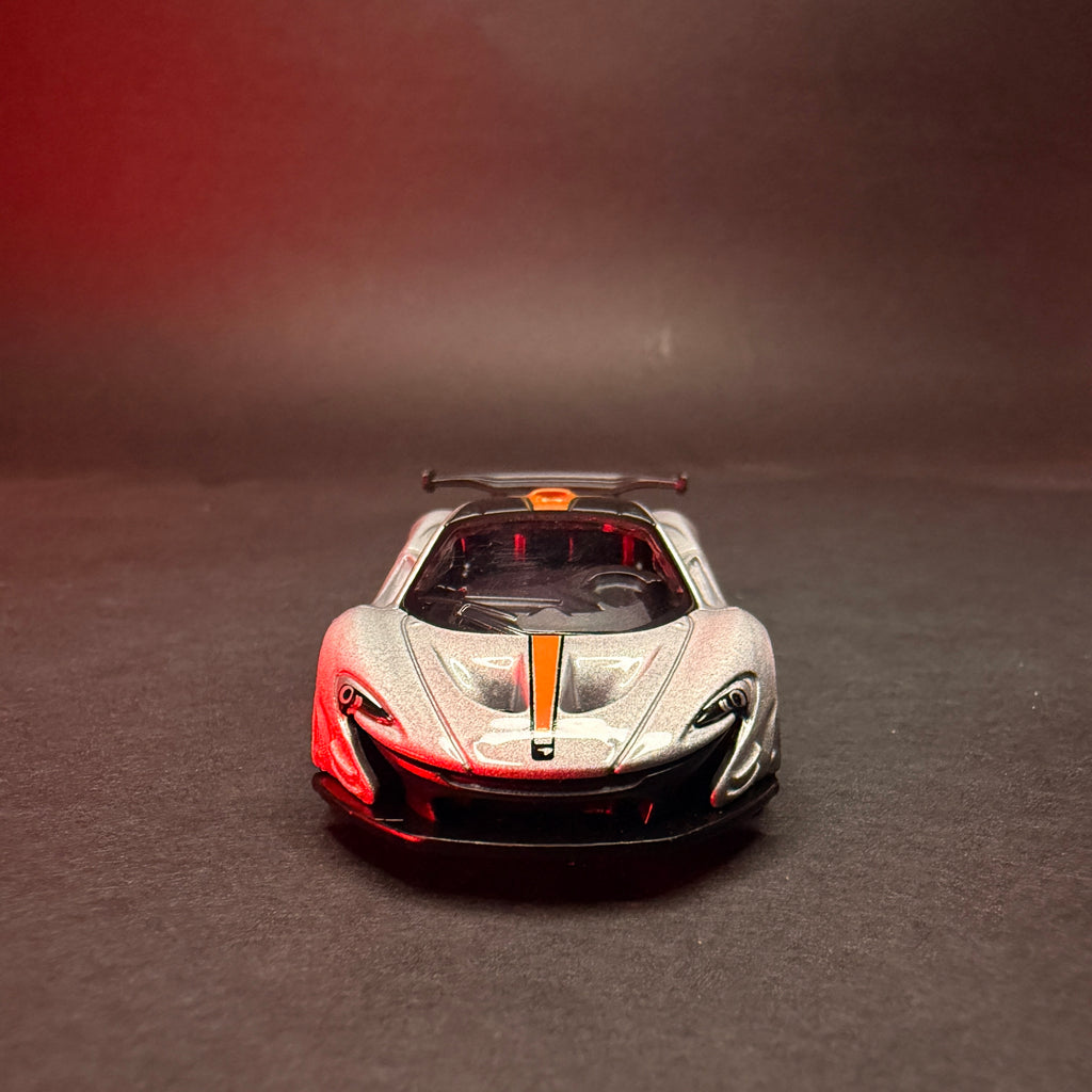 CCA McLaren P1 GTR 1:64 Premium Diecast — Silver Orange | Metal Body | Collector's Edition
