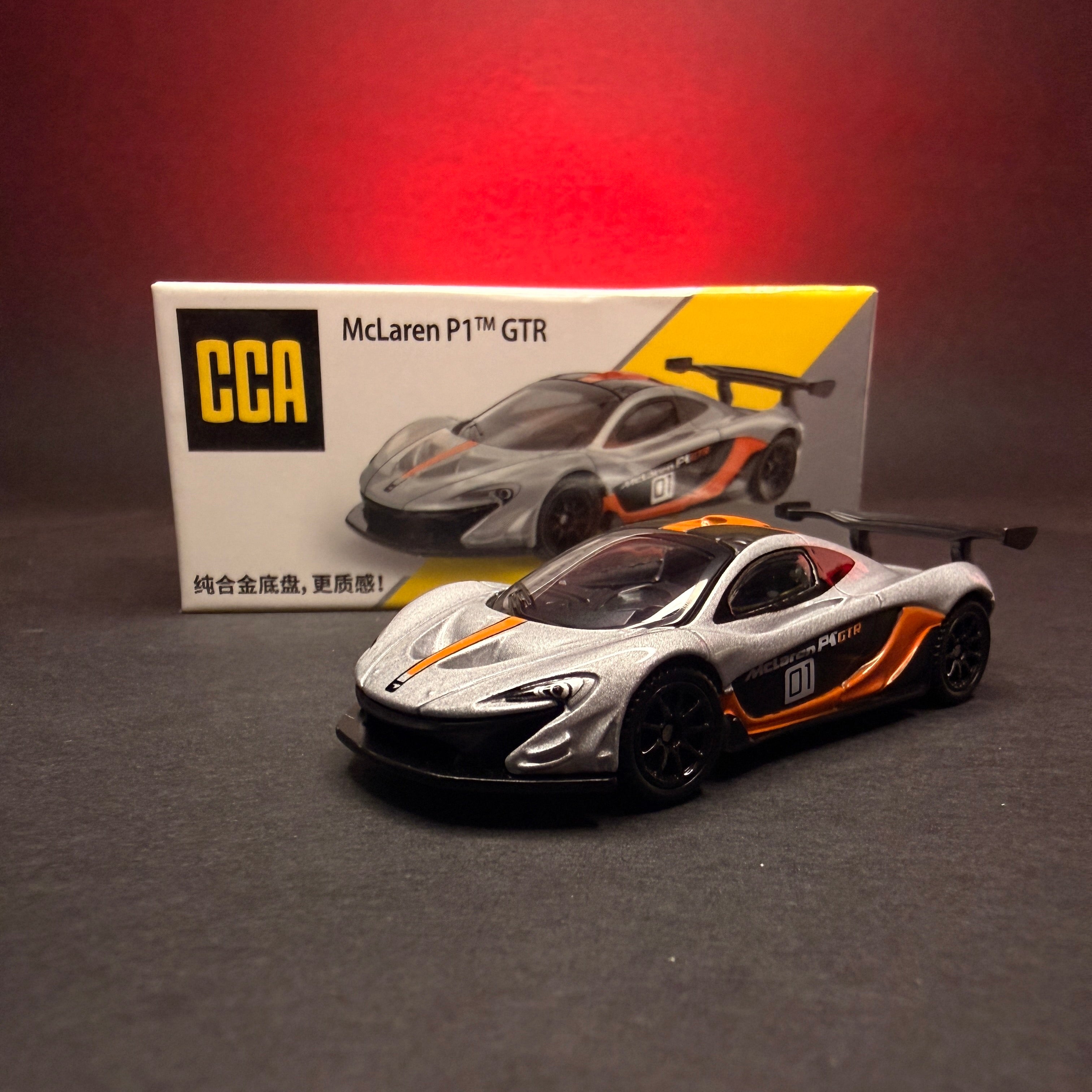 CCA McLaren P1 GTR 1:64 Premium Diecast — Silver Orange | Metal Body | Collector's Edition