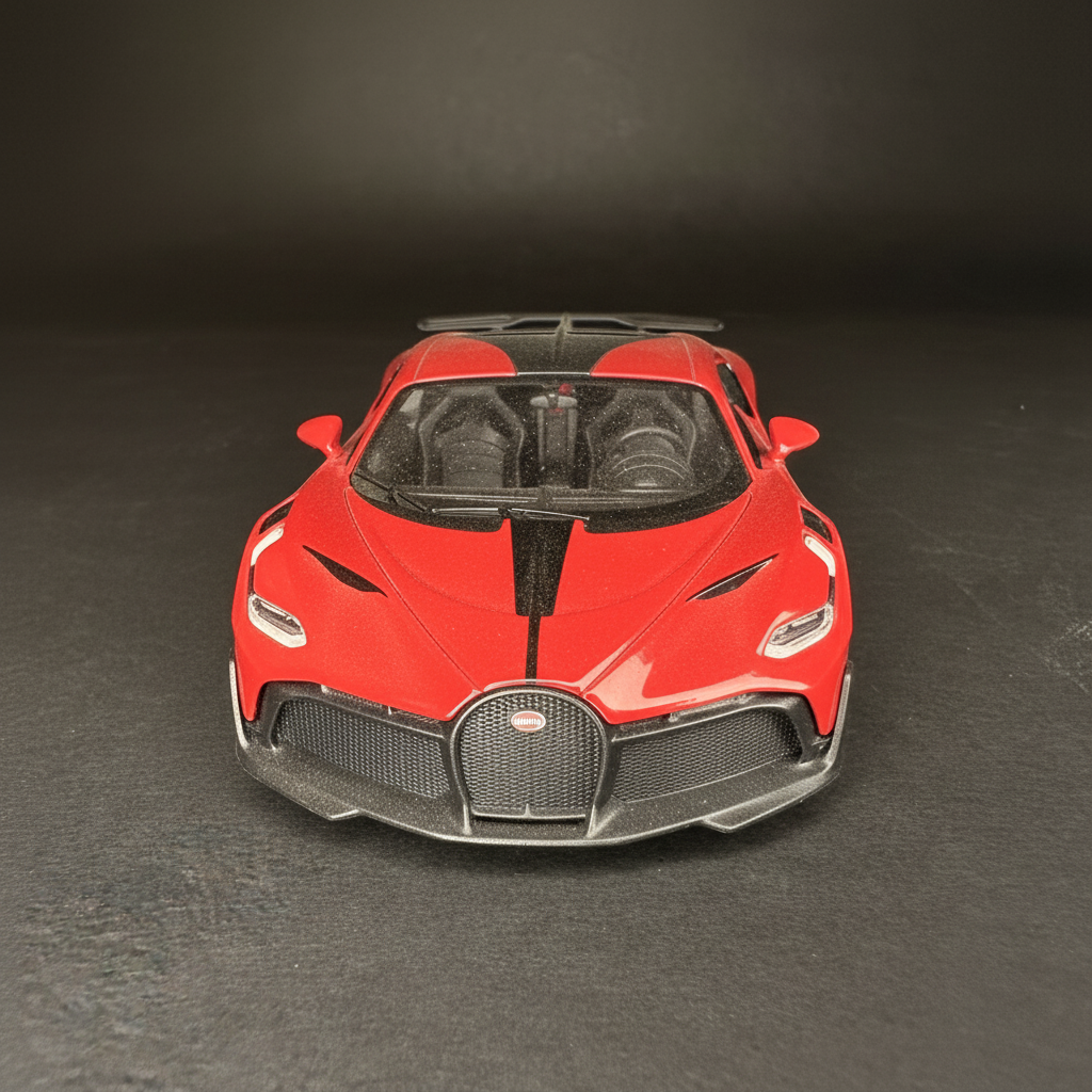 Bugatti Divo 1:32 Diecast – Front view showing horseshoe grille
