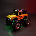 Crazy Off-Road RC Monster Truck Full LED Glow 3/4 View - Dark Background