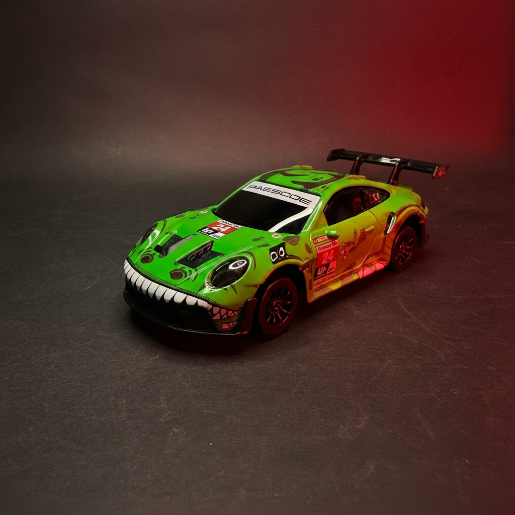 HStar D43-01Q14 Rexy Porsche RC Drift Car - 3/4 Rear View