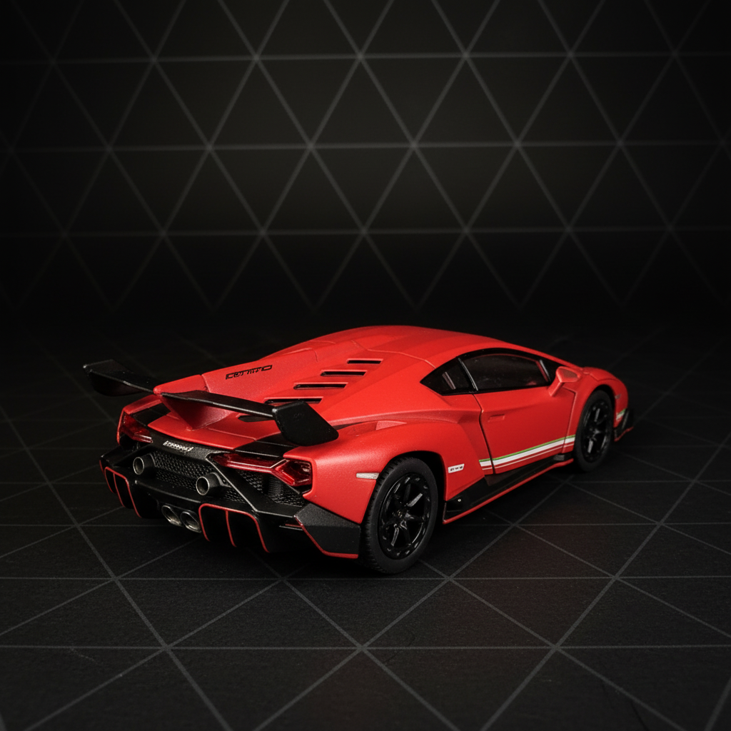 Lamborghini Veneno Red – Triangle grid background