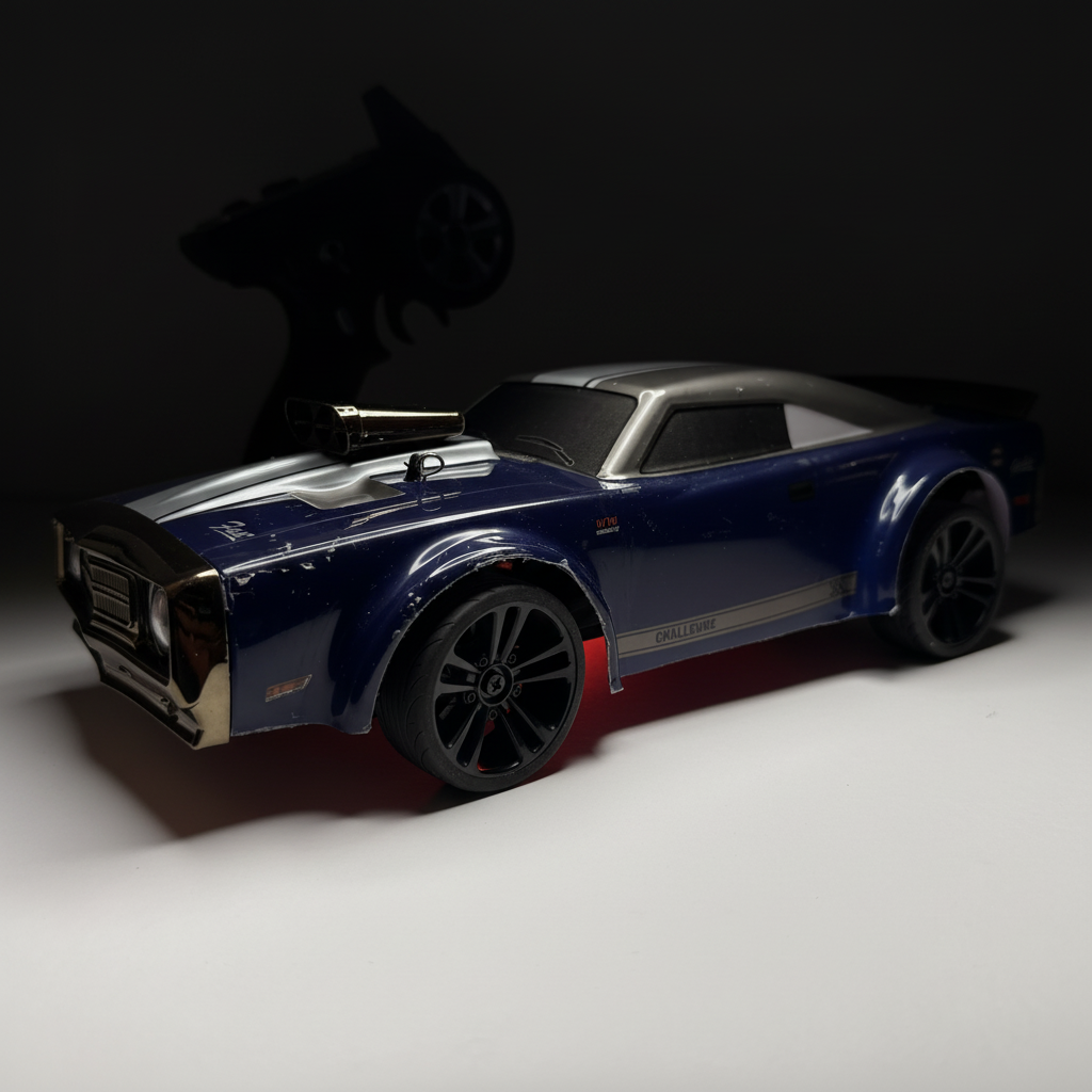Hurricane RC Car 3/4 Front - Dark Background Red Accent