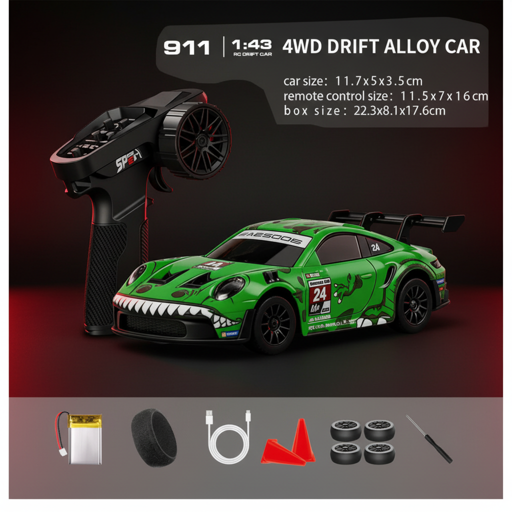 HStar D43-01Q14 Rexy Porsche RC Drift Car - Front View