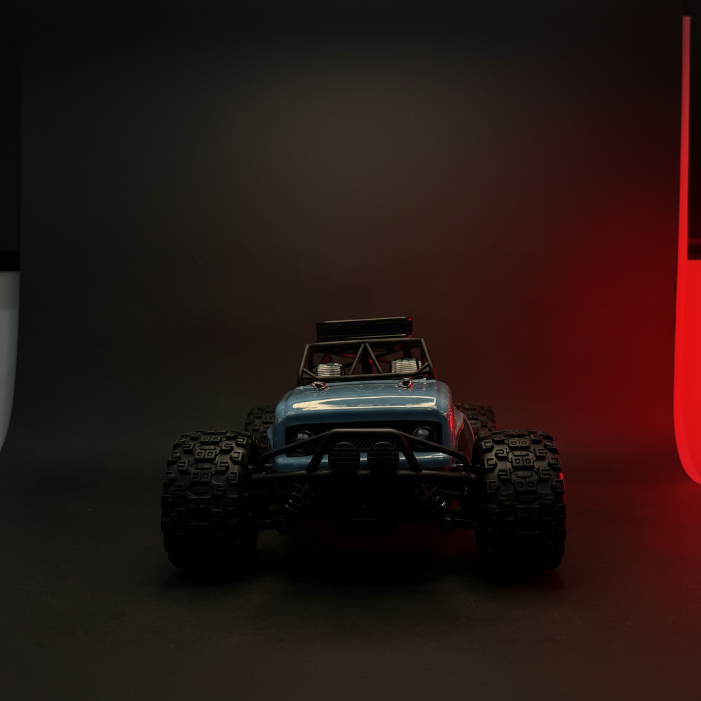 Strong Sandstorm RC Monster Truck – side profile dark background