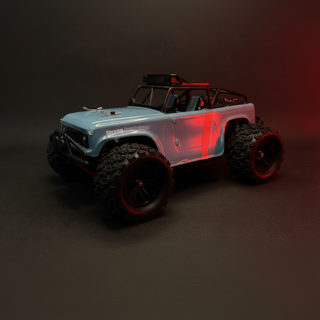 Strong Sandstorm RC Monster Truck – direct front view dark background