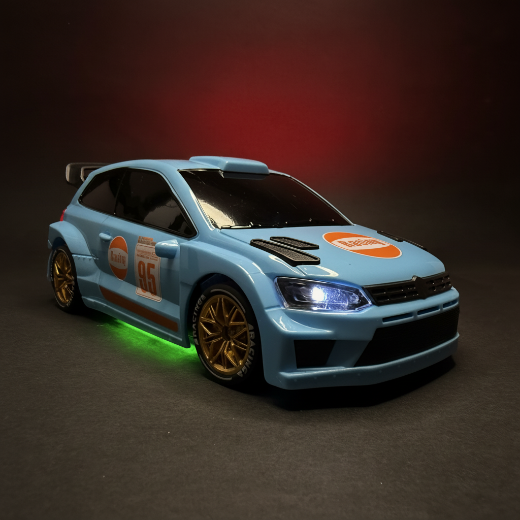RC Rally Drift Car 3/4 Front Angle 2 - Dark Background