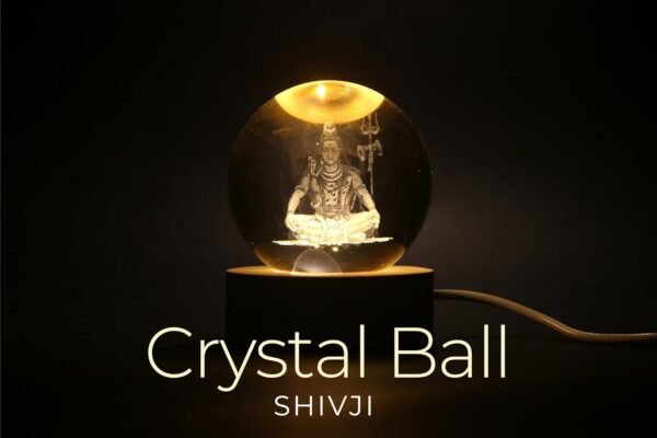 Divine Mahadev Crystal Ball with LED Light