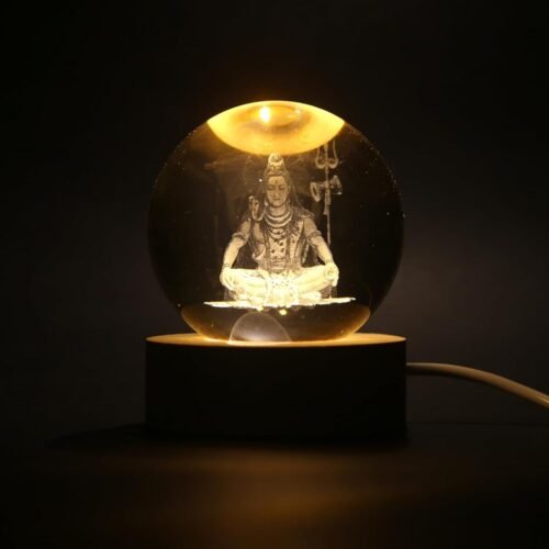 Divine Mahadev Crystal Ball with LED Light