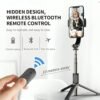 Selfie Stick with Gimbal Stabilizer & LED Light
