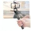 Selfie Stick with Gimbal Stabilizer & LED Light
