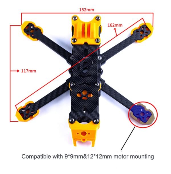 AXISFLYING-MANTA3.5 / 3.5INCH FPV FREESTYLE TRAINING DRONE FRAME KIT