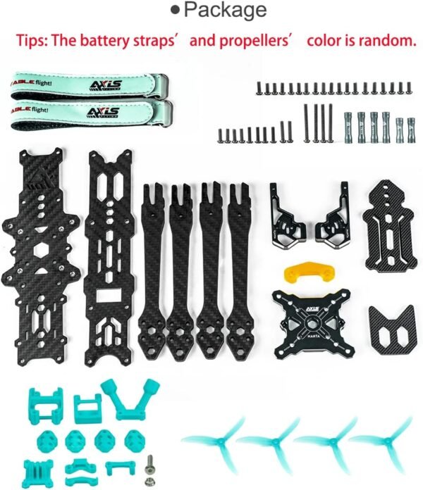 AXISFLYING-MANTA5" / 5INCH FPV FREESTYLE SQUASHED X FRAME KIT