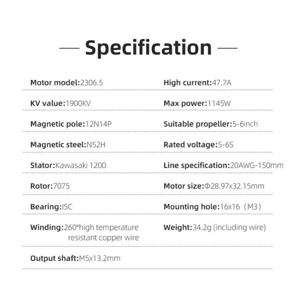 HGLRC Specter 2306.5 6S
